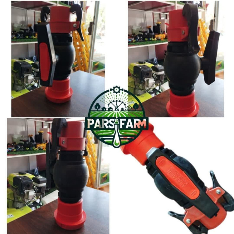 شیر توپی اتصال سریع آبافرین سایز 63 دسته پلیمری