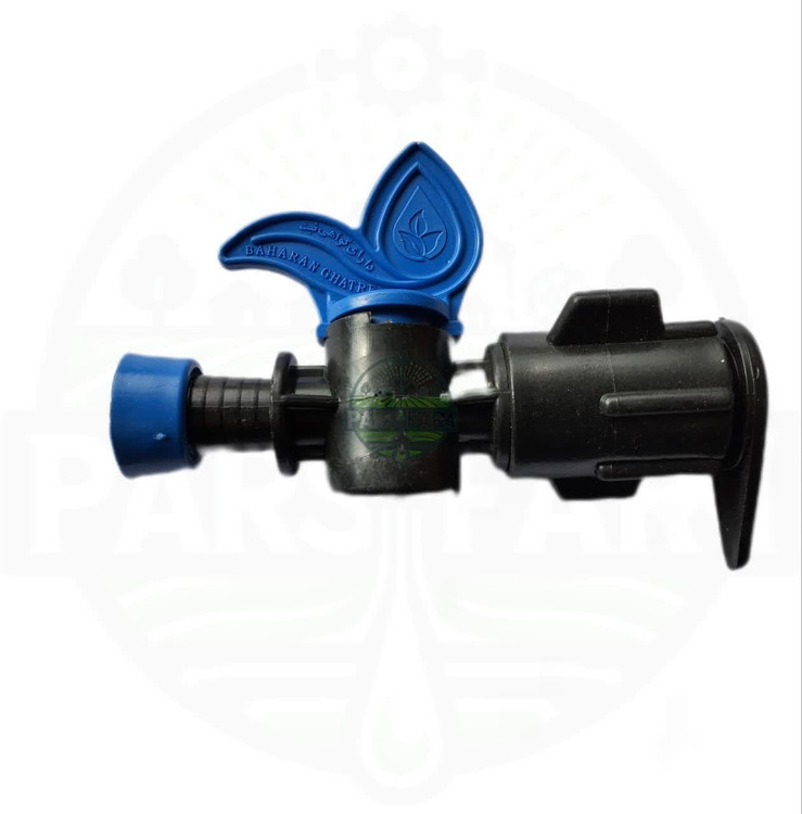 شیر انشعاب بهاران قطره لی فلت دسته دار به تیپ کشویی مشکی آبی