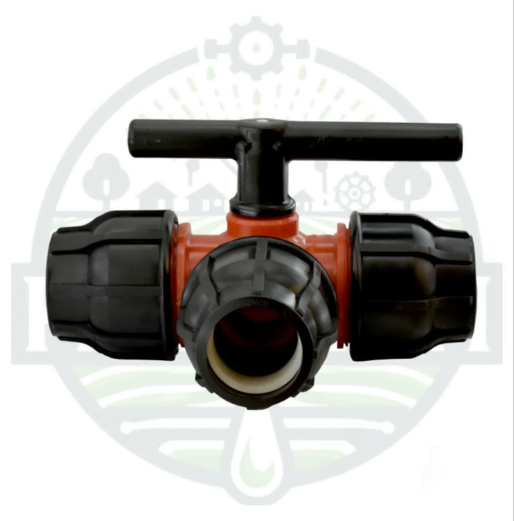 شیر توپی پارس خاور 3 سر رابط سایز 63 (مشکی و نارنجی)