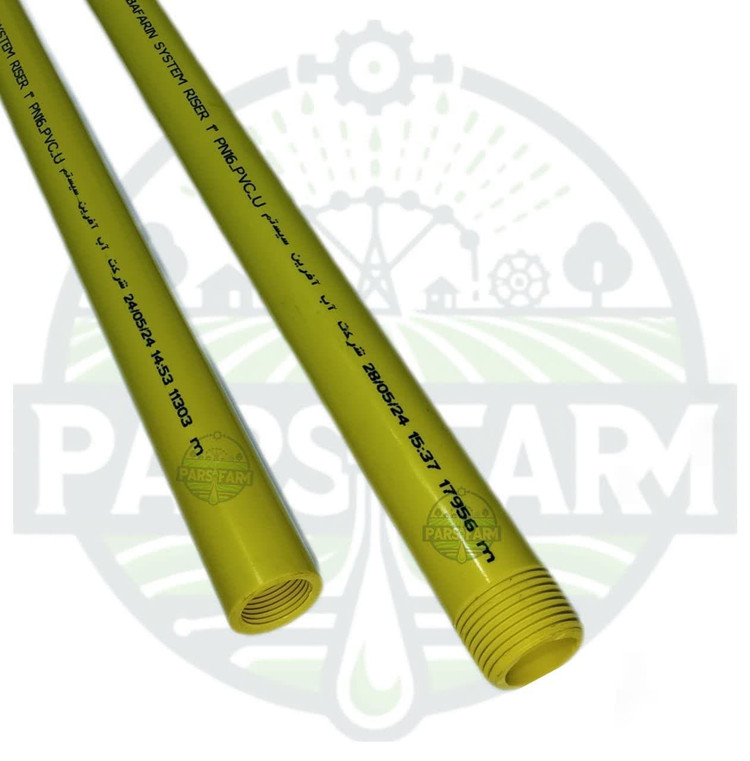 رایزر پلیمری یکسر نر سایز 1 اینچ در یکسر ماده سایز3/4 اینچ مستقیم