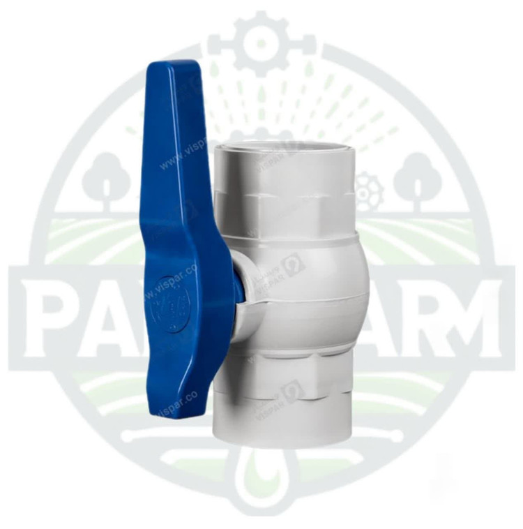 شیر توپی پرو وایت (سفید) ویسپار سایز 2 اینچ (63) دسته پلیمری آبی