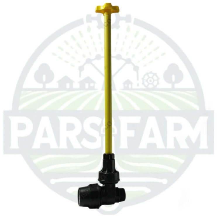 شیر کشویی یکسر نر یکسر رابط دسته بلند (65 سانتی متری) ویسپار 2 اینچ (63 میلیمتر) سنگین