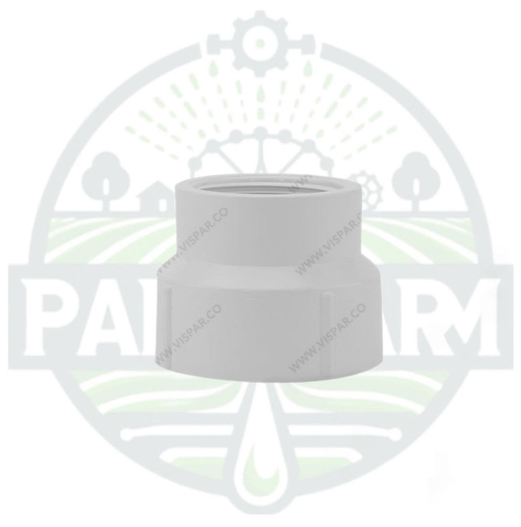 تبدیل گلدانی رزوه ای پلیمری سفید