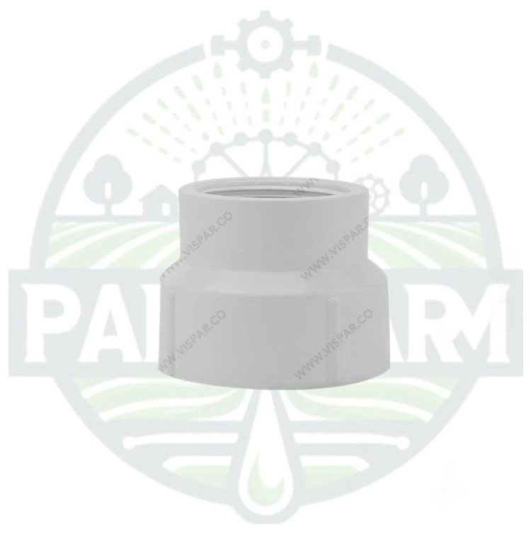 تبدیل گلدانی رزوه ای پلیمری سفید