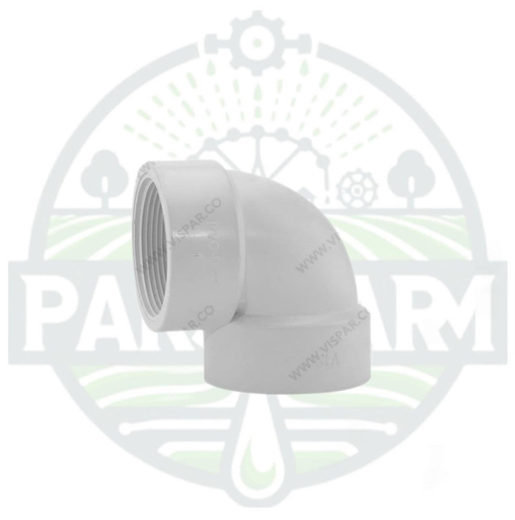 زانویی رزوه ای پلیمری سفید ویسپار