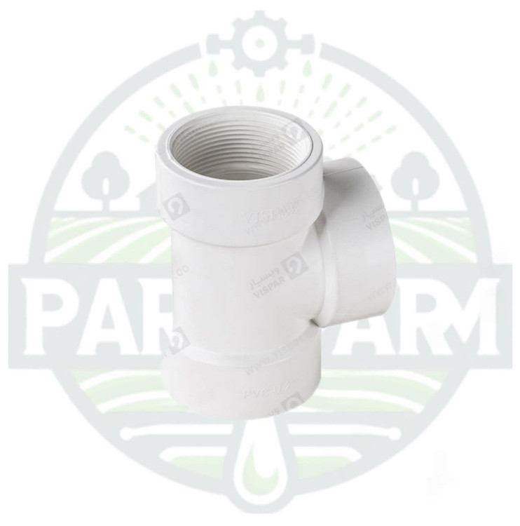 سه راه ماده رزوه ای پلیمری سفید upvc