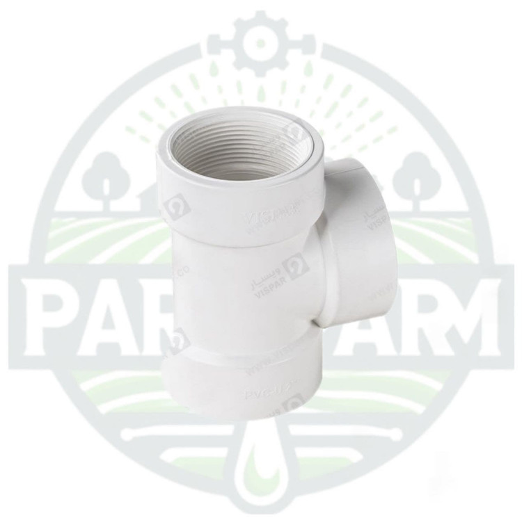 سه راه ماده رزوه ای پلیمری سفید upvc