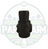 سر شلنگی با رینگ پلیمری 2.1/2 اینچ به لی فلت ، لوله نخدار و لوله بارانی مه پاش 2.1/2 اینچ (63) ویسپار مشکی