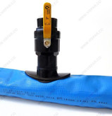 کمربند انشعاب لی فلت و لوله نخدار تاشو 2 اینچ با شیر فلکه