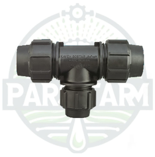 سه راه تبدیلی پیچی لوله پلی اتیلن